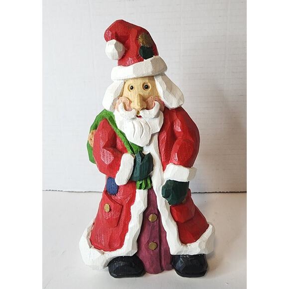 VTG SANTA CLAUS With TOY SACK 8 INCH Figurine RARE. EXCELLENT CONDITION HOLIDAY - Picture 1 of 8